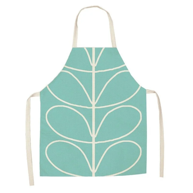 Linen Kitchen Apron - Geometric flower letclo 