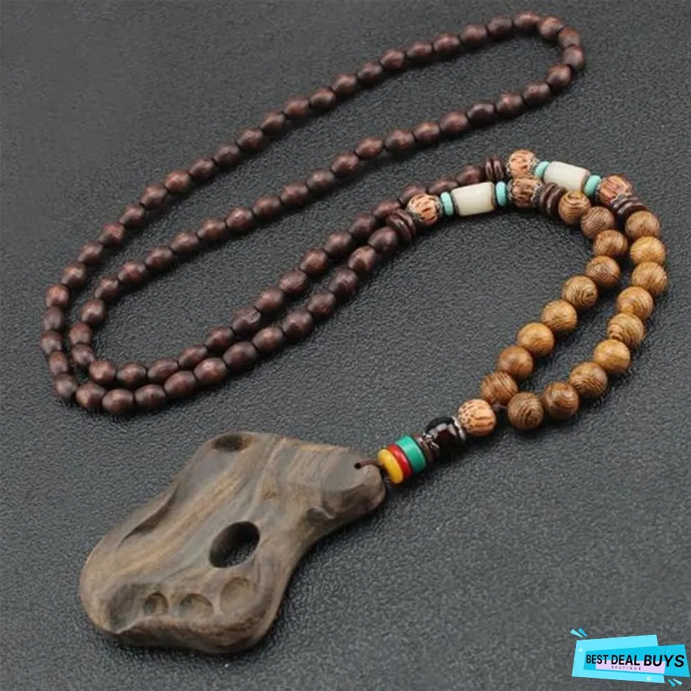 Ethnic Fish Horn Long Statement Men Womens Jewelry