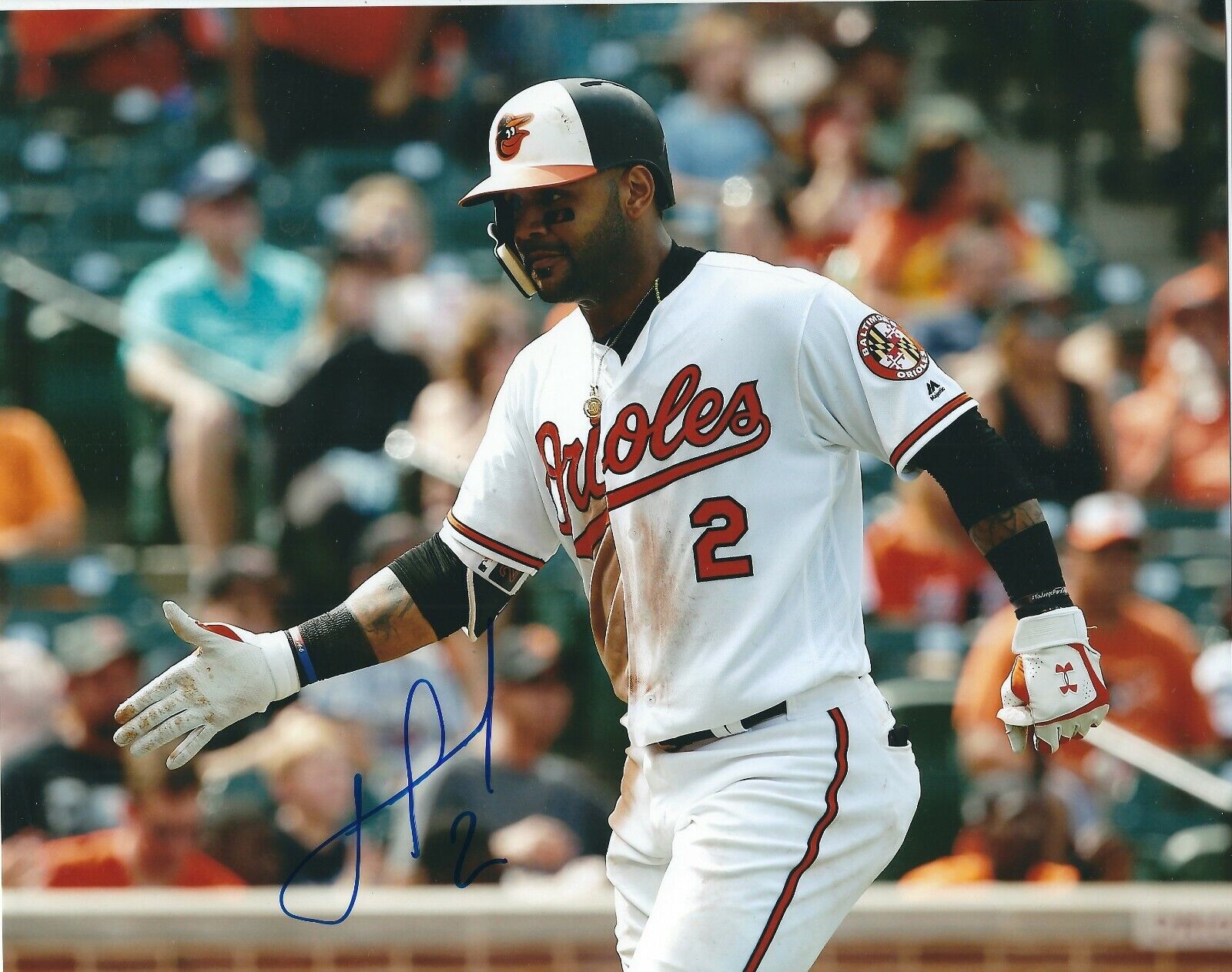 Signed 8x10 JONATHAN VILLAR Baltimore Orioles Autographed Photo Poster painting - COA