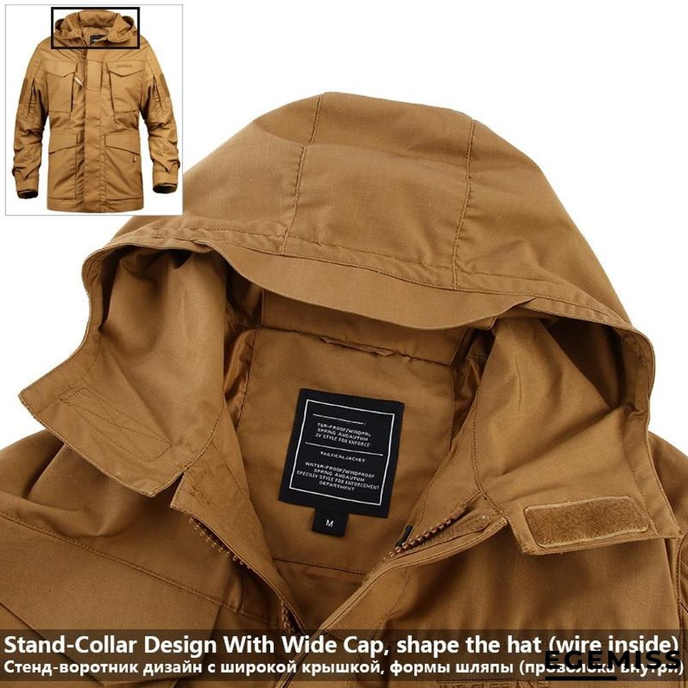 Brand Military Camouflage Male clothing US Army Tactical Men's Windbreaker Hoodie Field Jacket Outwear | EGEMISS