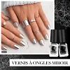 Vernis &agrave; ongles miroir, M&eacute;tal Chrome Effet Miroir Effet Manucure Poli