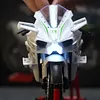 Kawasaki H2R Motorcycle Model With Engine Startup, Throttle Control, And Exhaust Spray Simulation, Die-Cast Bike, Ideal Gift For Men