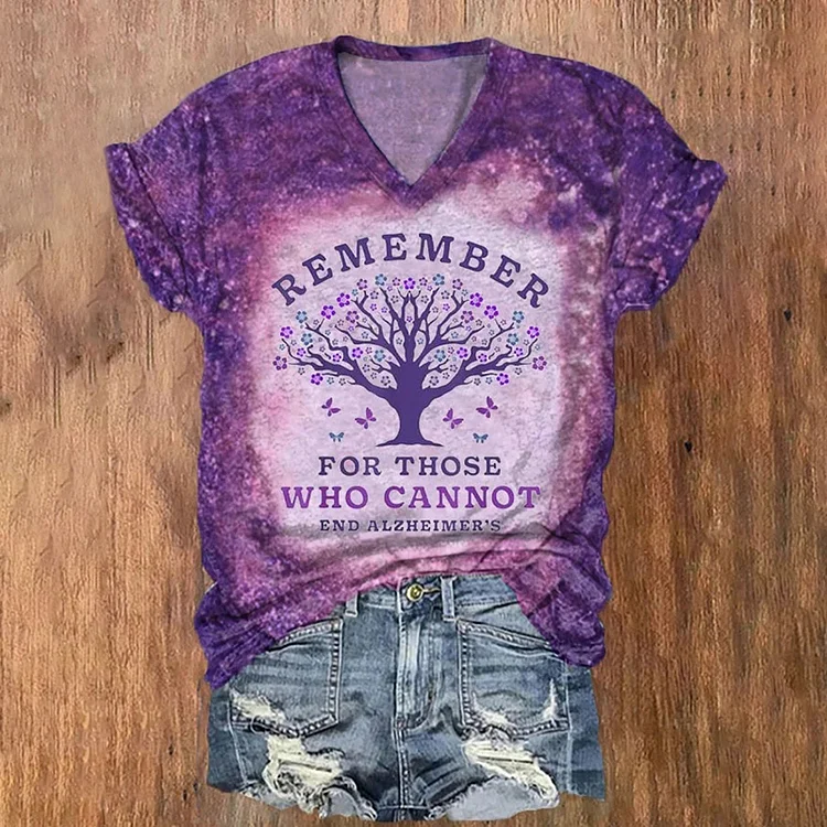 Women's Remember For Those Who Cannot Printed Casual T-Shirt