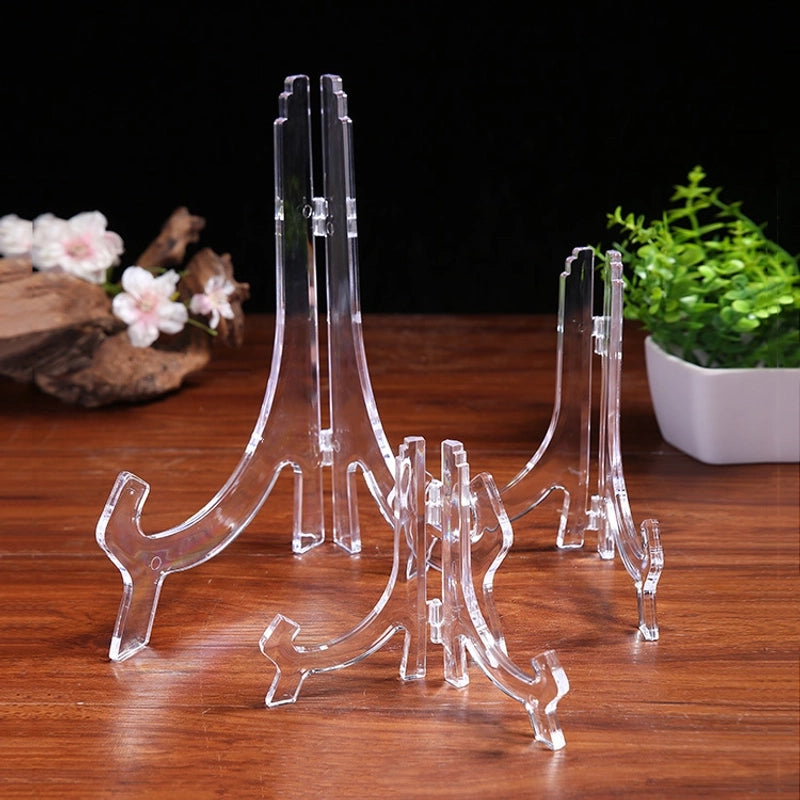 Imitation Acrylic Plate Holder Decorative Plate Rack Display Plate Rack Tray Bracket Tray Rack Photo Base Photo Frame Shelf