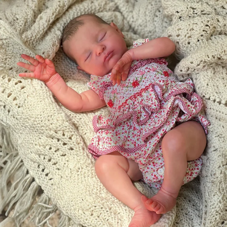 20" Handmade Lifelike Reborn Newborn Baby Sleeping Girl Named Dofina with Hand-Painted Hair：Realistic Reborn Baby Dolls By Rsgdolls®