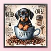 Dachshund In Coffee Cup-11CT Stamped Cross Stitch 40*40cm/15.75*15.75in