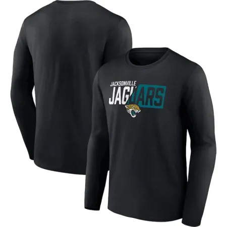 Men's Jacksonville Jaguars Black One Two Long Sleeve T-Shirt UQN8