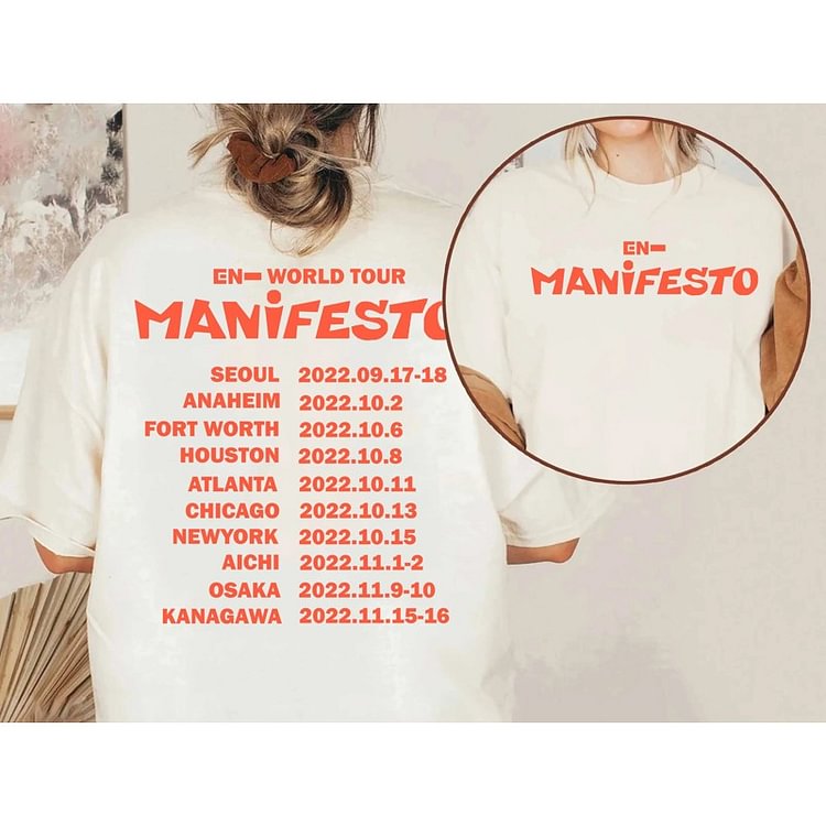 ENHYPEN Manifesto 2022 World Tour T-shirt
