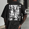 Unisex Oversize Anime Graphic Black T-shirt by Inlyline