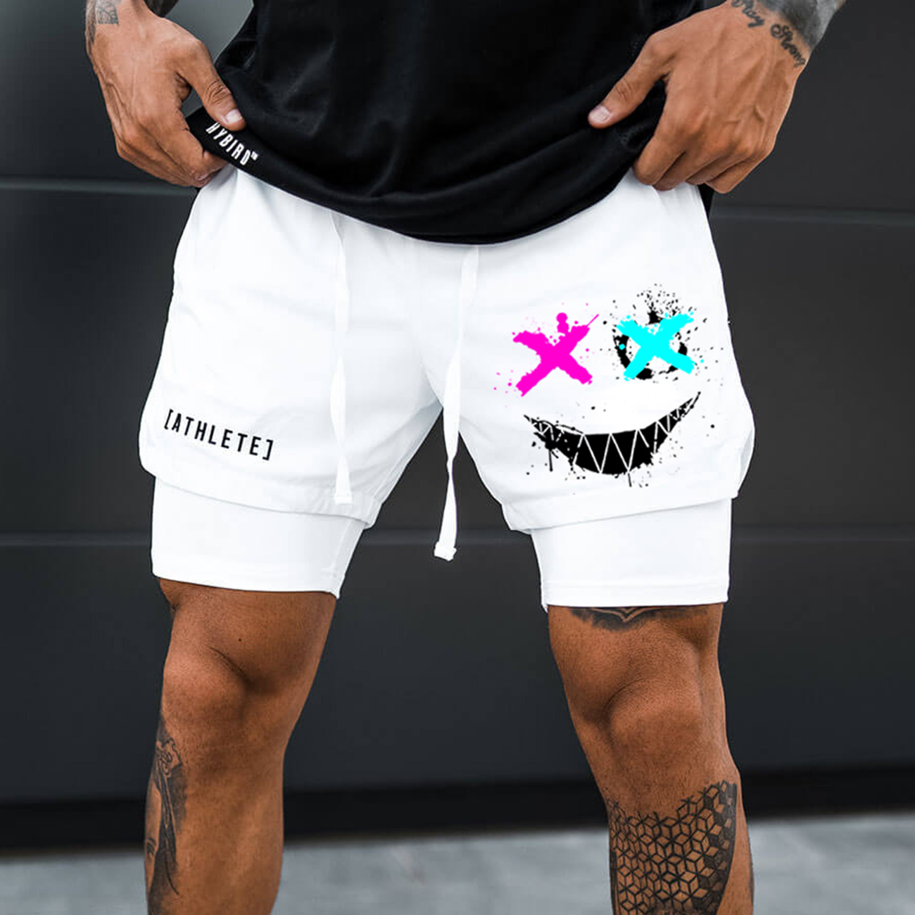 Men's Smiley Shorts Performance Shorts