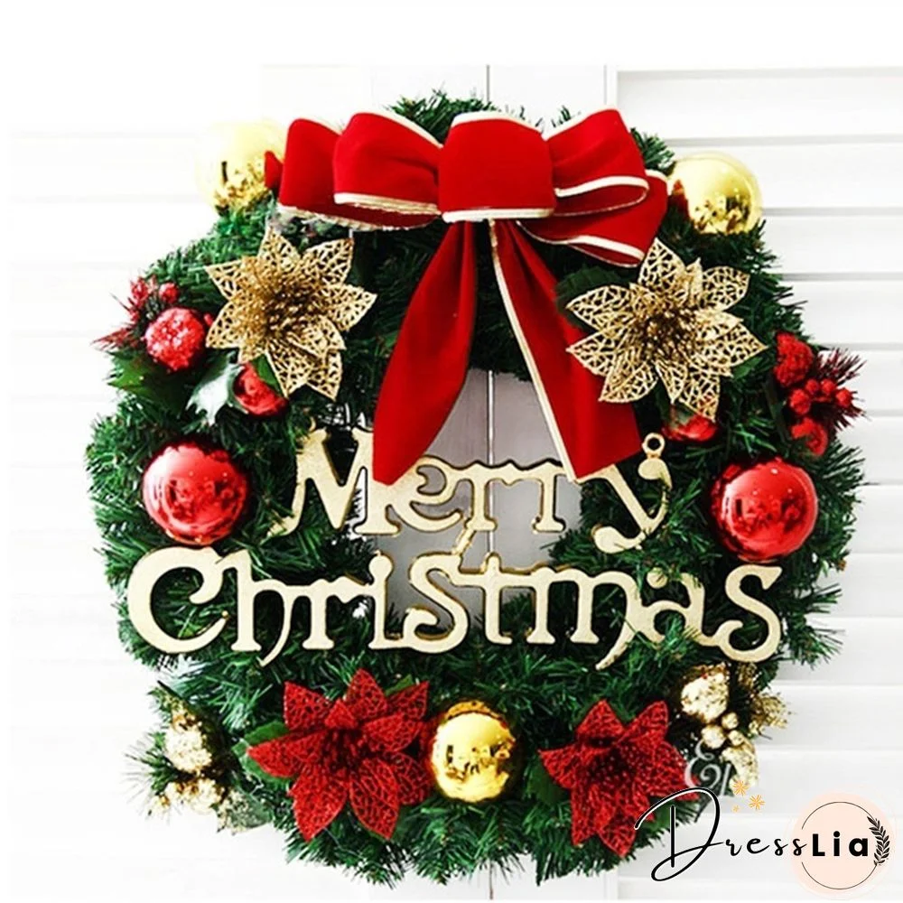 Christmas Decorations 30Cm Christmas Wreath Artificial Wreath Door Hanging Window Props Background Christmas Tree Accessories