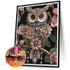Pearl Floral Owl-Special Shaped Diamond Painting