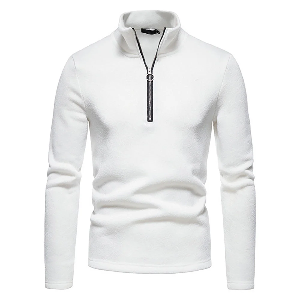 Smiledeer New Warm and Comfortable Half-Zip Turtleneck Men's Sweatshirt