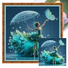 (Multi-Style) Colorful Butterfly Girl-11CT Stamped Cross Stitch 40*40cm