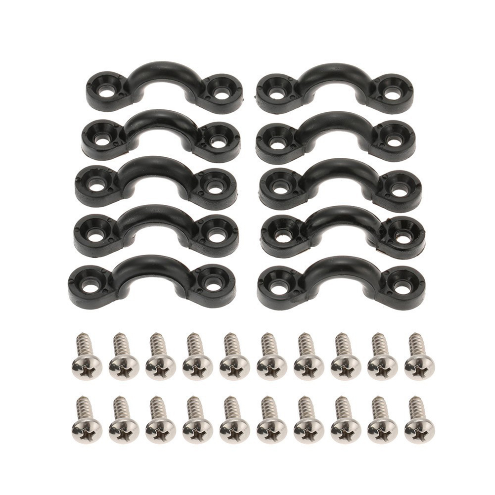 

10pcs Nylon Deck Loops Rigging Kit Kayak Canoe Pull Buckles with Screws, 501 Original
