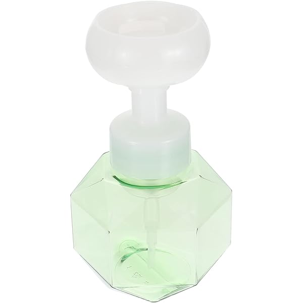 HOMSFOU Flower Sparkling Bottle Cleaning Tools Mini Plastic Spray Bottles Pump Foam Face Cleanser Foam Maker Face Clean Remover Tool Top Pp Material Green Foamer Device Cup Green 9.7x9.7x16.3cm