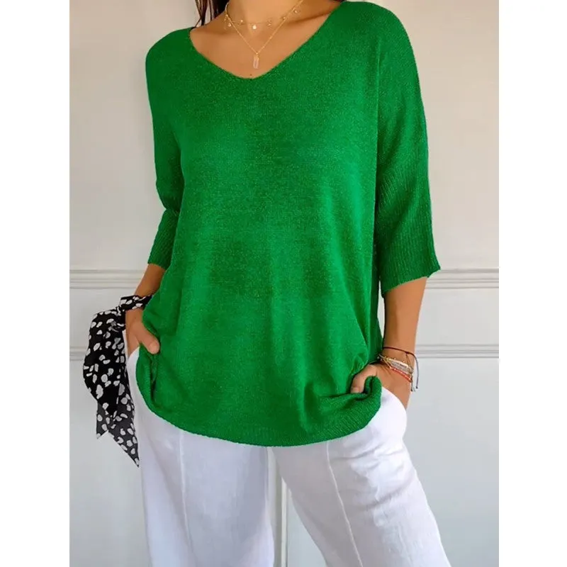 Brownm Casual Basic Style Slimming Sleeve Solid Sweaters