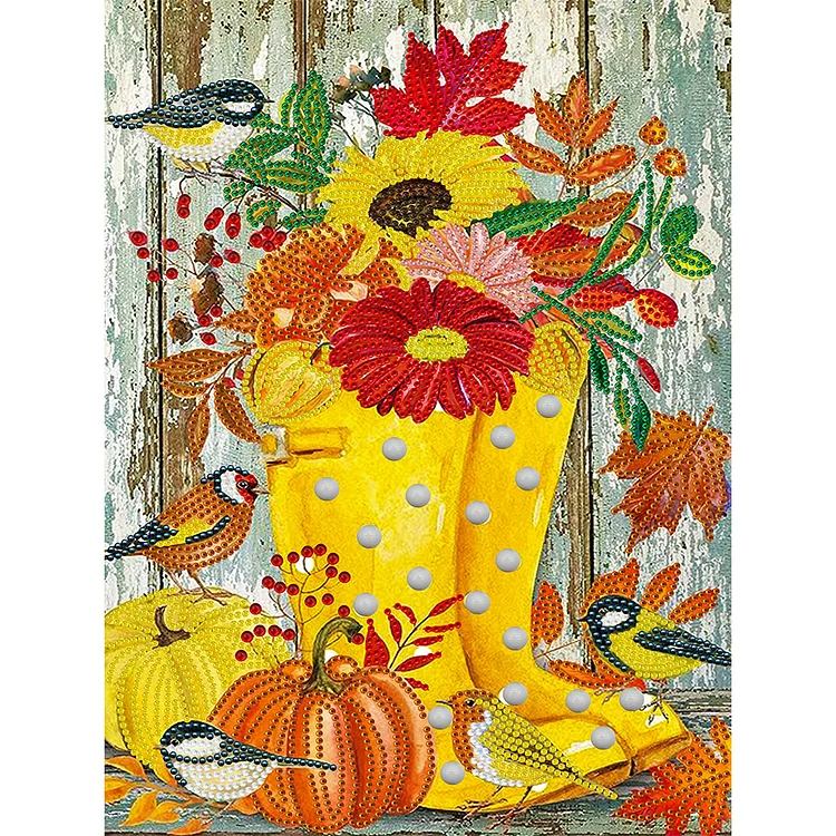 Thanksgiving Pumpkin Herbs 30*40CM(Canvas) Special Drill Diamond Painting gbfke