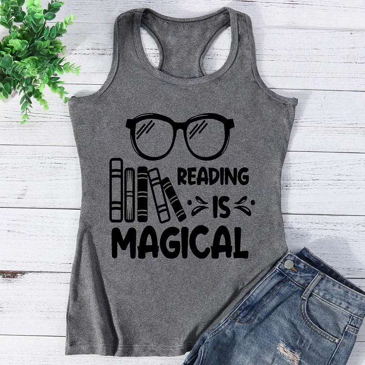 Resding Is Magical Book Lovers Vest Top