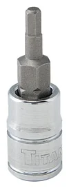 Titan 15603 1/4-Inch Drive x 3mm Hex Bit Socket