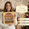 (25x25cm)DIY Pearl Painting Xmas Framed Handmade Pearl Material Art Kit Living Room Decor