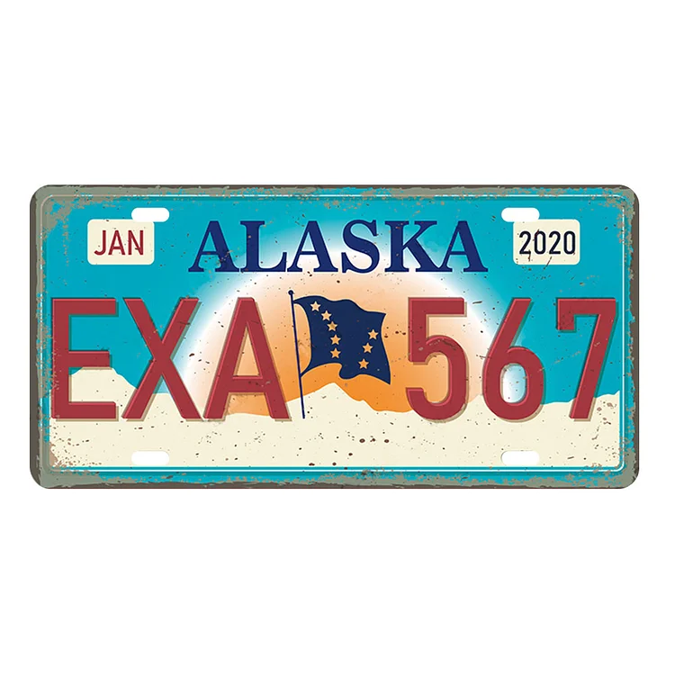 EXA567 - permis de plaque de voiture ancienne - 5.9x11.8inch
