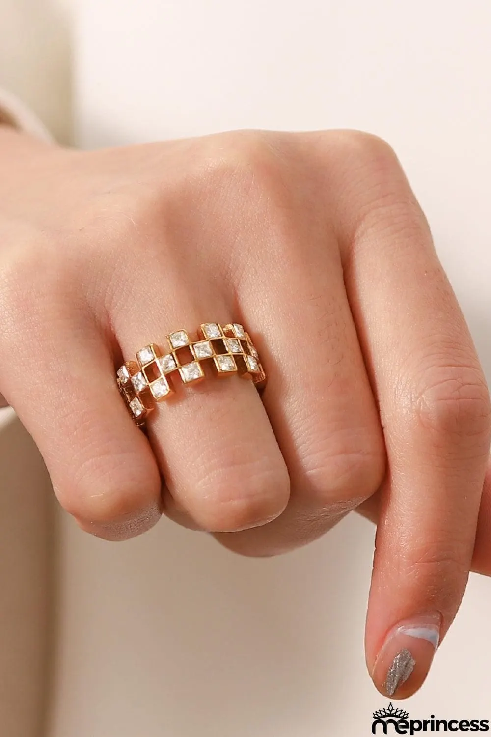 Contrast Stainless Steel 18K Gold-Plated Ring