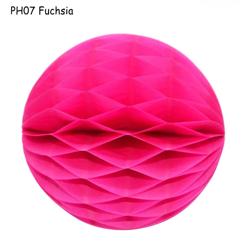 1Pcs 2 -12 Chinese Round Hanging Paper Honeycomb Flowers Balls Crafts Party Wedding Home DIY Decoration Paper Lantern Pompom