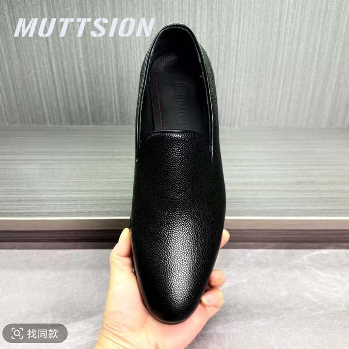 MUTTSION Summer New Loafers Breathable Ball Pattern Casual Leather Shoes MUTTSION.COM MUTTSION