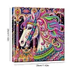 Mandala color&eacute; en forme de cheval licorne sp&eacute;ciale en forme de 5D bricolage, diamants partiels dots, kits d&rsquo;art en pierres pr&eacute;cieuses avec cadre, pein