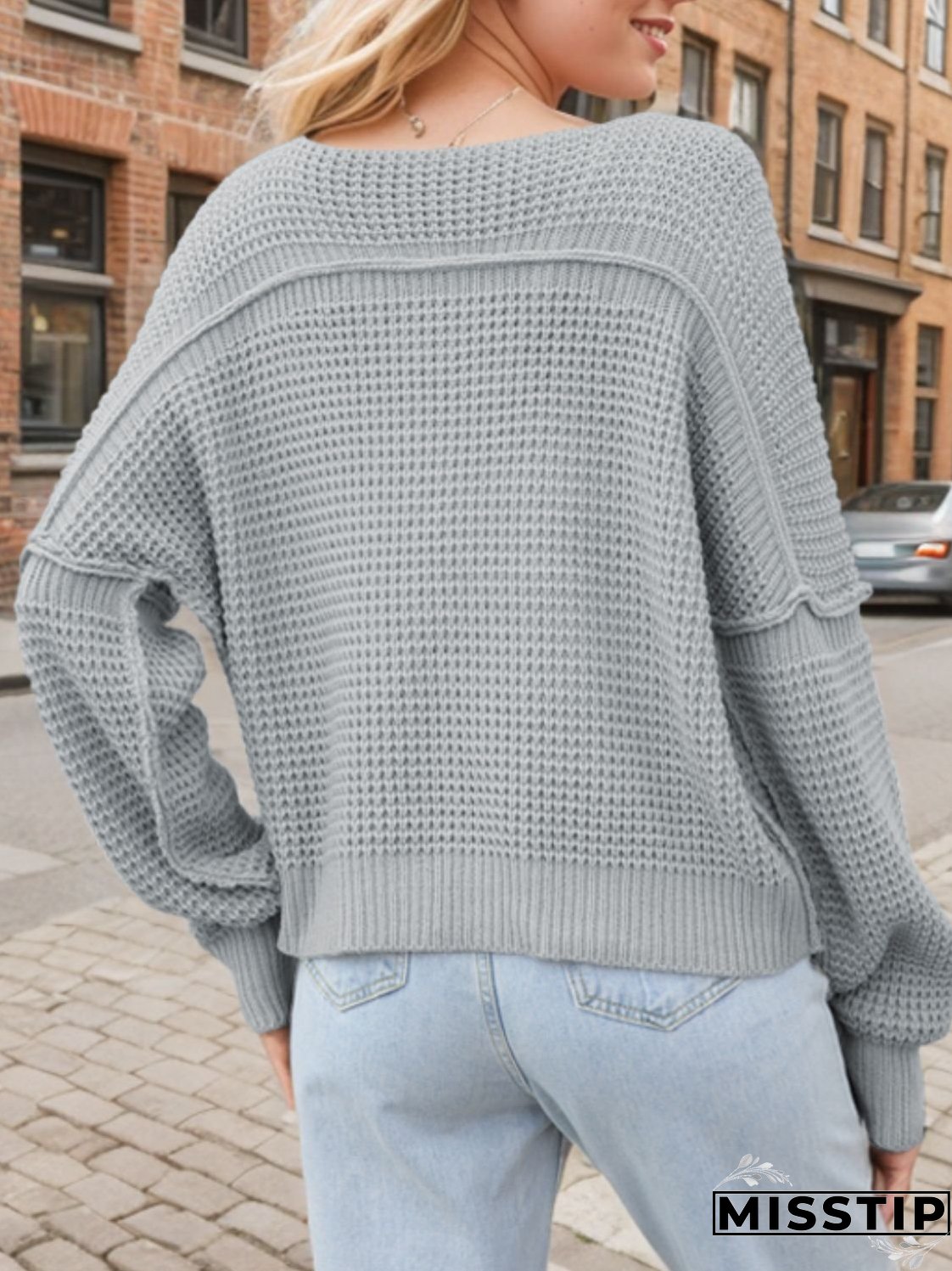 V-Neck Long Sleeve Sweater