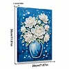 (20x30cm)DIY Flower Vase Framed Handmade Pearl Painting Art Craft Kit Living Home Decor