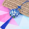 Bead Embroiderys - Counted Cross Stitch Lotus Ornament Kit for Wall Window Decorations