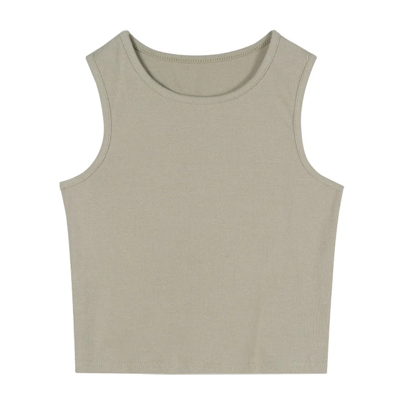 Brownm Brownm Women's Wear 2023 Summer Sleeveless Black Inside With Sexy Short Outside Top