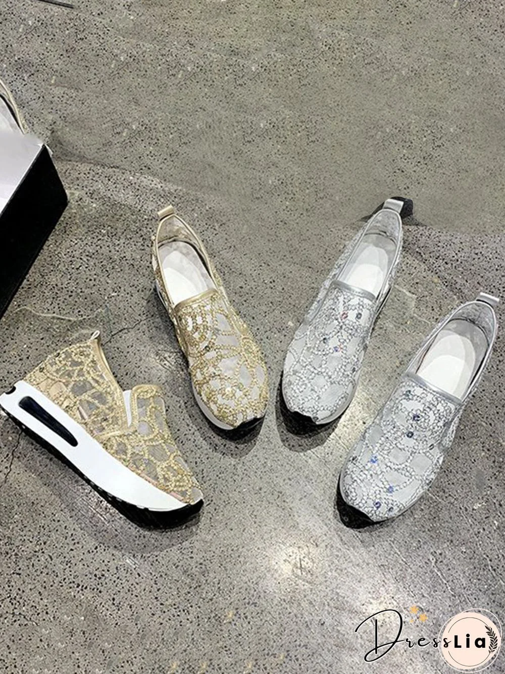 Lightweight Breathable Mesh Platform Sneakers