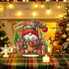 Diamond Painting Acrylic Single Sided Christmas in December Gnome Ornaments Tabletop Home Office Decor