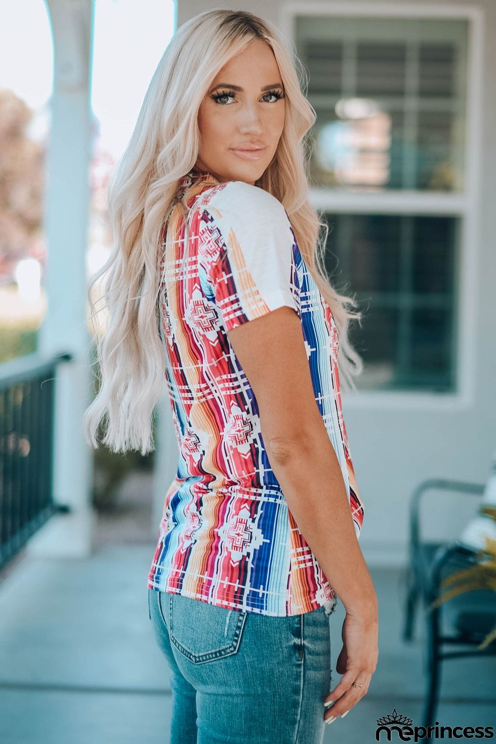 Aztec Serape Print T Shirt