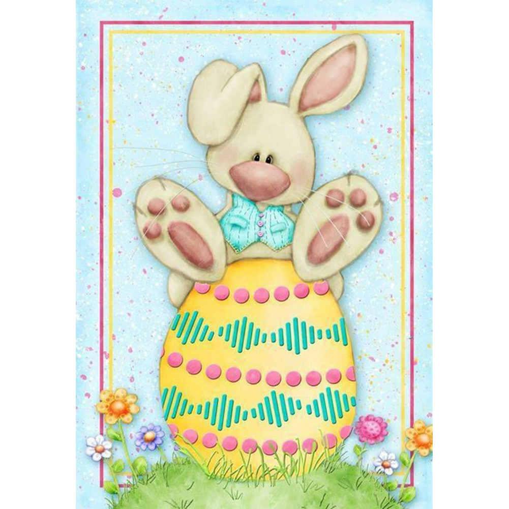 

30*40CM - Round Drill Diamond Painting - Easter Bunny, 501 Original