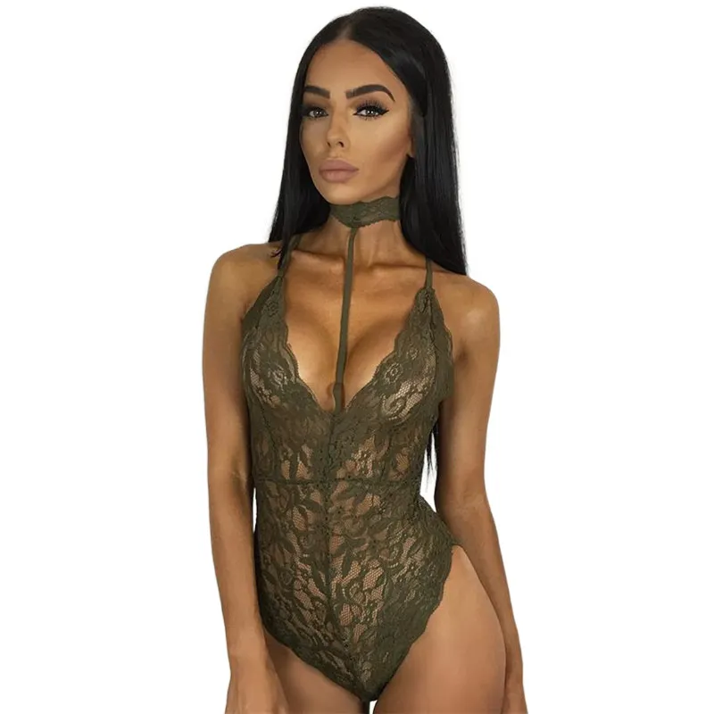 Churchf Large-Size Lady Hanging Neck Lace Emotional Lingerie Lace Lace Lace Lace Uniforms Homewear Set