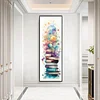 (Big Size) Stack Of Books With Flowers - 11CT Stamped Cross Stitch 30*80cm/11.81*31.5in
