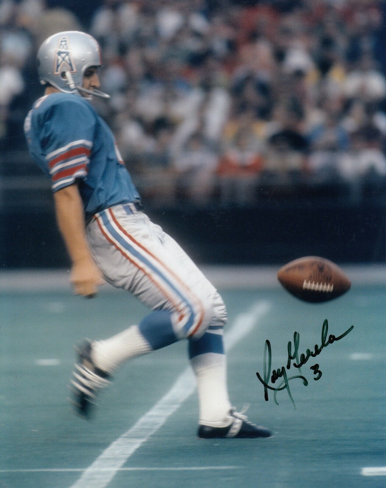 Roy Gerela #0 8x10 Signed Photo Poster painting w/ COA Houston Oilers 031019