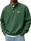 Men's Casual Versatile Stand Collar Sweatshirt With Large Pockets