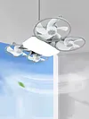 Screw in Ceiling Fan with Light with 3 Adjustable Color Modes Drone Inspired Led Ceiling Fan Light with Extension Rod & Remote Control for Bedroom Living Room Office