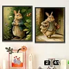 (US Local)2pcs/set Rabbit-11CT Stamped Cross Stitch Kit(40x50cm)