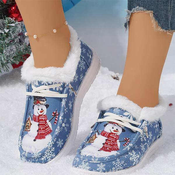 Women's Christmas Short Snow Boots