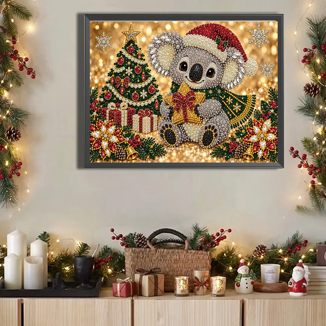 Pearl Painting Kit for Adults Christmas Koala 15.75x11.81in