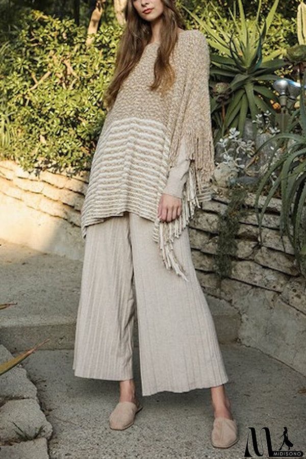 MidiSono - Sweet And Innocent Chenille Poncho Top