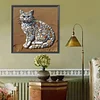 Diamond Painting -DIY Round Drill Stone Art Cat(40x40cm)