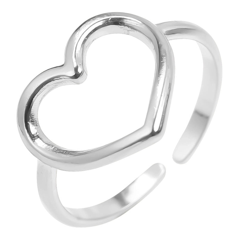 Minimalist Heart Shape 304 Stainless Steel Plating Rings