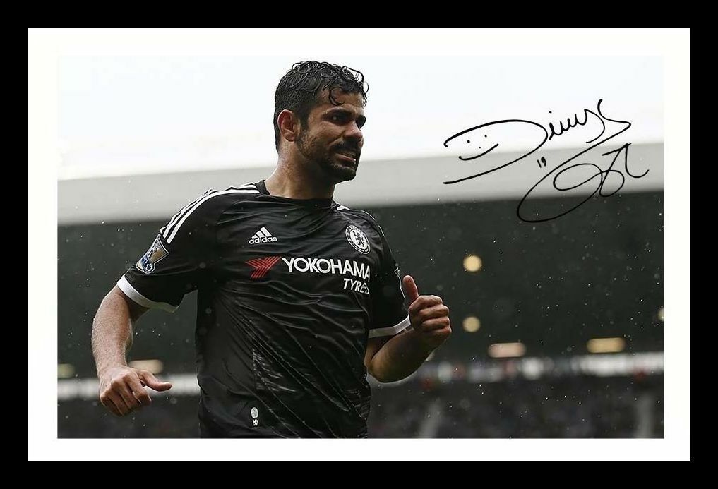 Diego Costa - Chelsea Autograph Signed & Framed Photo Poster painting 1